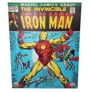 Marvel Avengers Invincible Iron man 16 X 20 Comic Cover Canvas Wall Art Decor